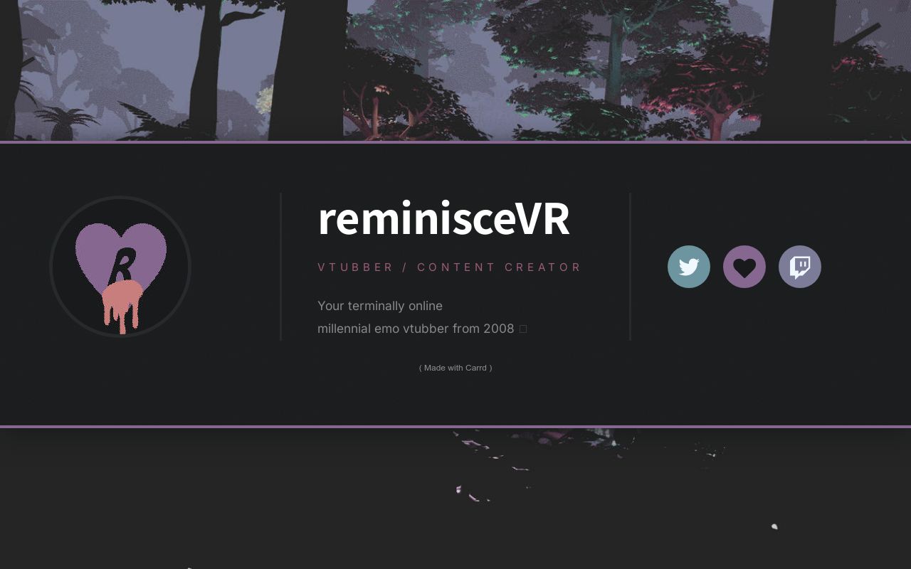 Carrd profile picture for @reminisce